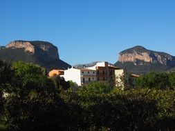 view of the mesas mountains in Mallorca
