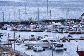 panoramic view of the harbor in the port of norway