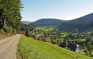 village houses in the clay valley in Northern Black Forest