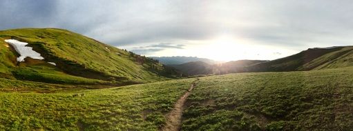 picturesque green hills