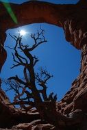 stone arch in arches national park in utah
