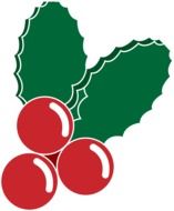 Berry Christmas Holly as a drawing