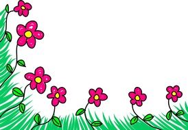 pattern of pink flowers on a sheet