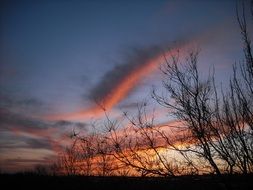 Haze Sunset romantic landscape