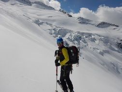 climber on a glacier