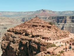 people on a cliff in the Grand Canyon Park, Nevada