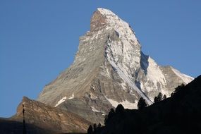 photo of snowy top of Matterhorn