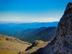 panoramic view of scenic mountains in washington