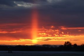 Sunpillar as a phenomenon of nature