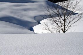 shiny snow landscape, switzerland