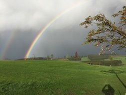 rainbow over the golf course