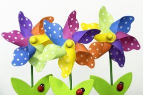 graphic image of bright decorative colorful flowers