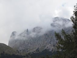 foggy mountains in Mallorca