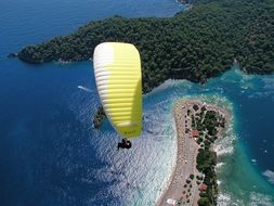aerial view of Paragliding sport