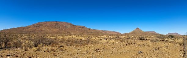 Africa Namibia Wilderness Mountain desert Panorama