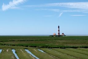Lighthouse Westerheversand landscape