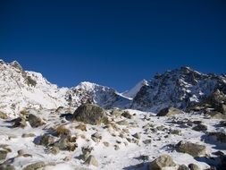 mountains in winter