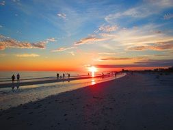 sunset at Siesta Key in Florida