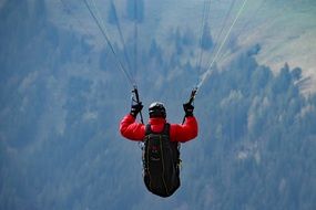 paraglider in the mountains