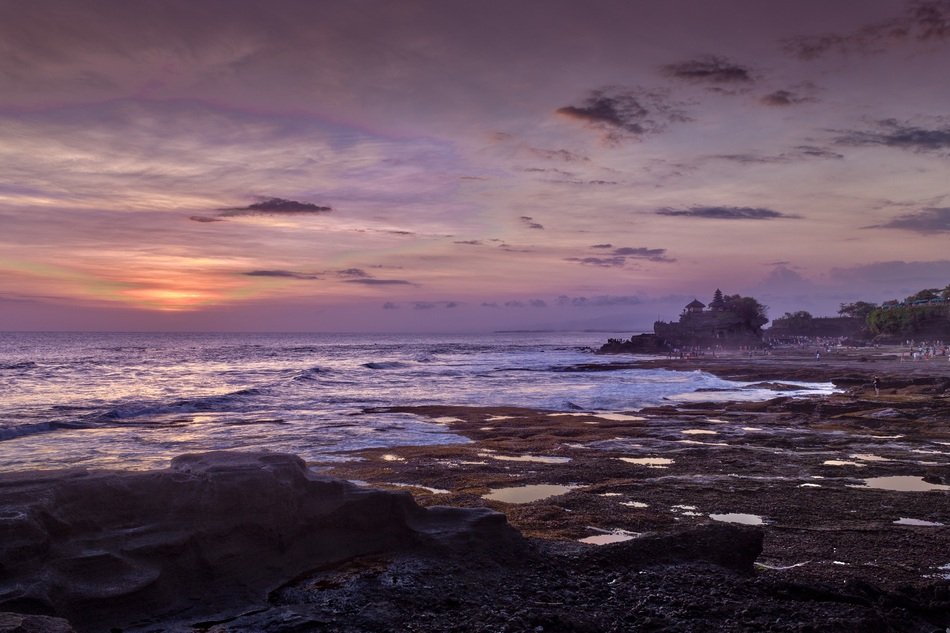 purple afterglow of sunset