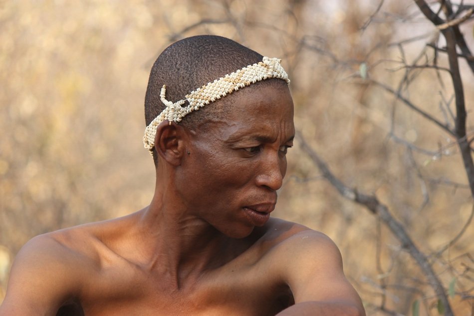 tribal hunter in Botswana