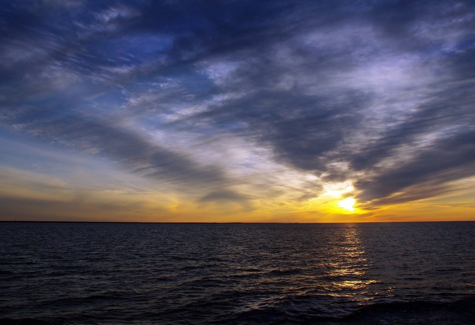 Lake Onega at midnight sun