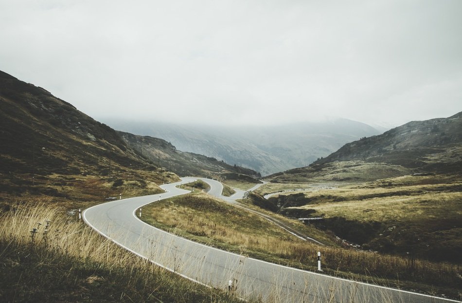 photo highway against the backdrop of beautiful nature