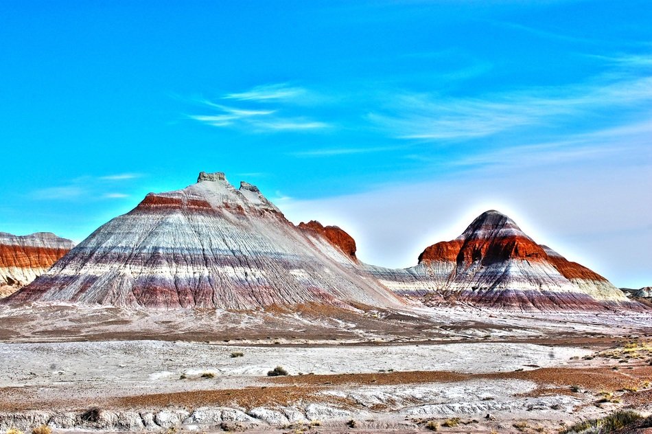 Beautiful natural park with colorful mountains in Usa
