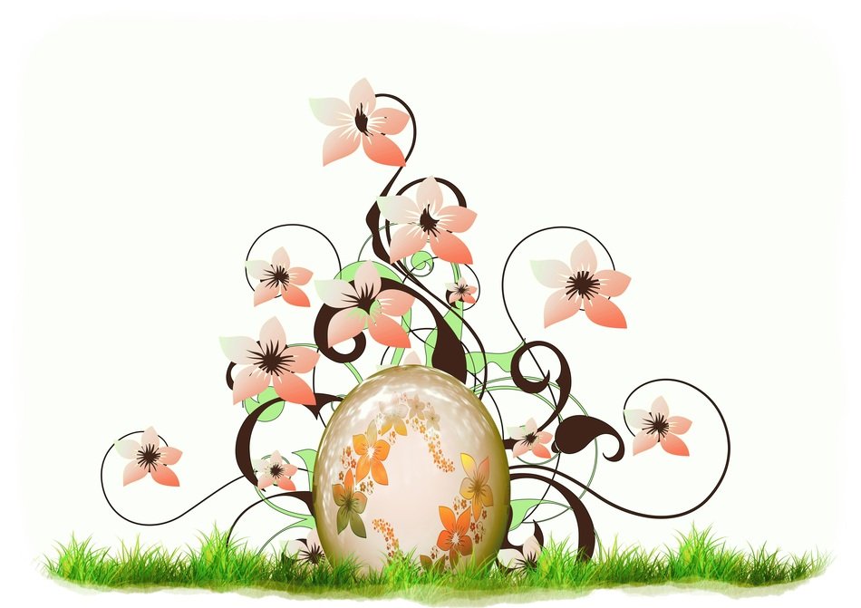 drawing of eggs with patterns for easter