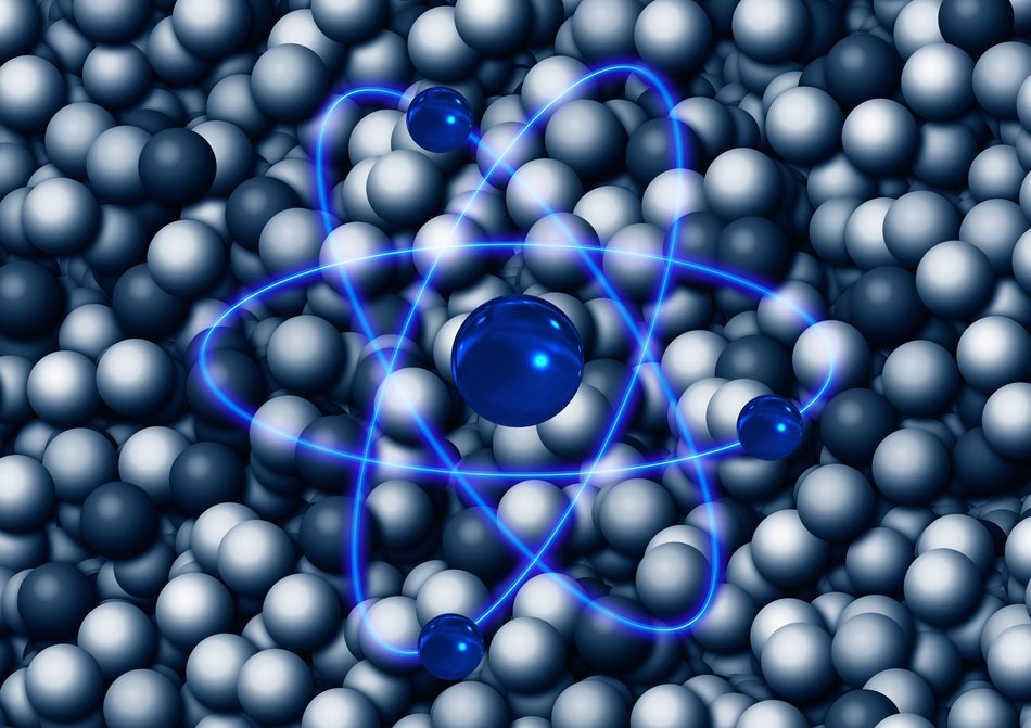 Blue and white atoms clipart