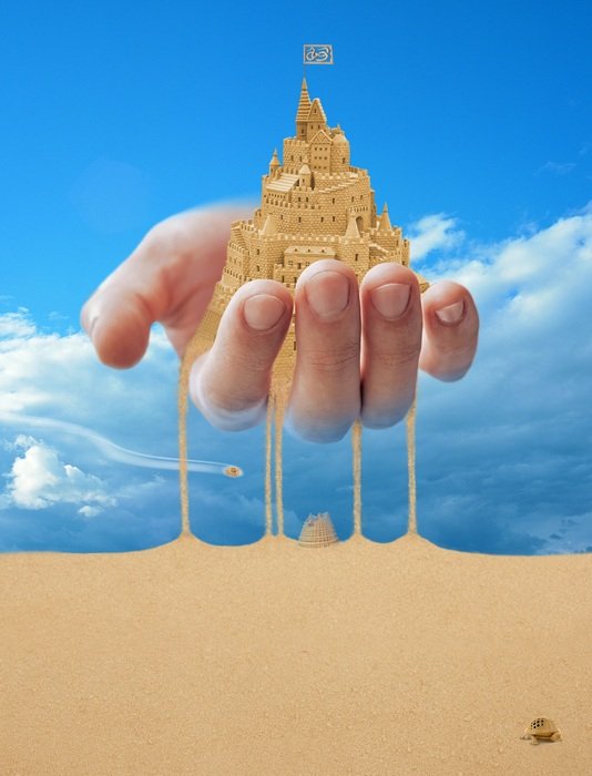 Desert in hand clipart