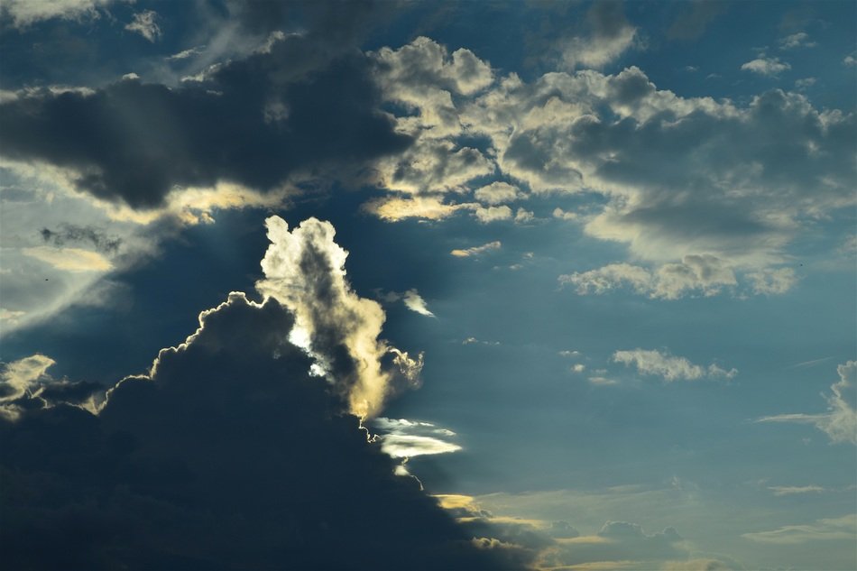 Landscape of clouds at the sunset