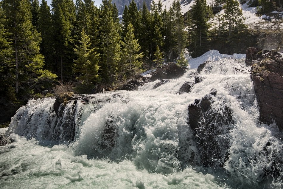stormy water cascade