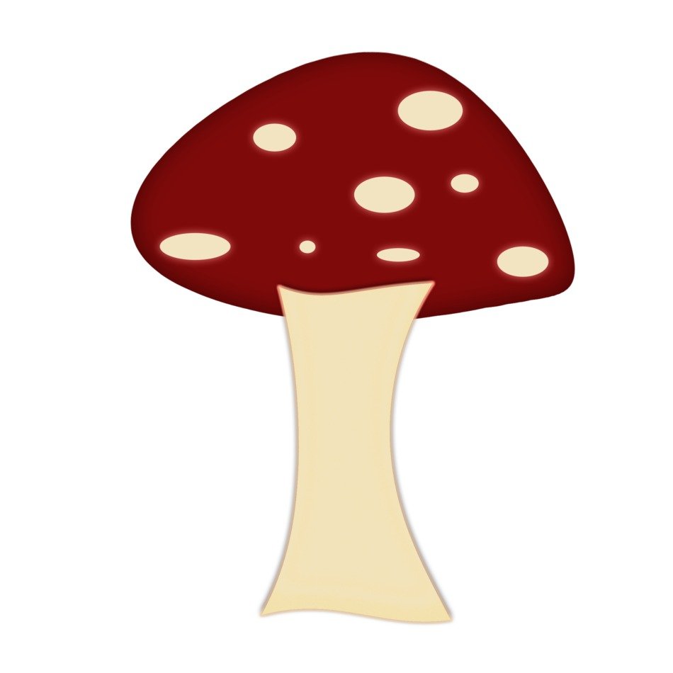 Пальчиковое рисование гриб
