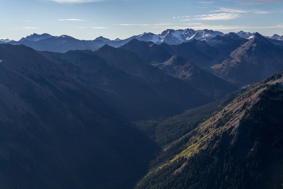 Landscape of crags mountains