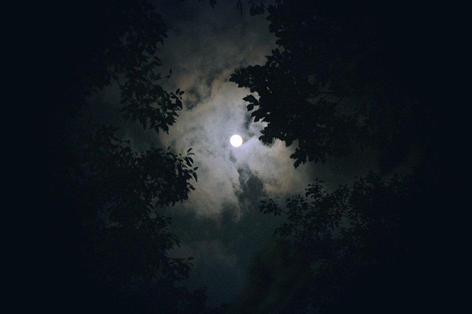 landscape of Clouds and moon