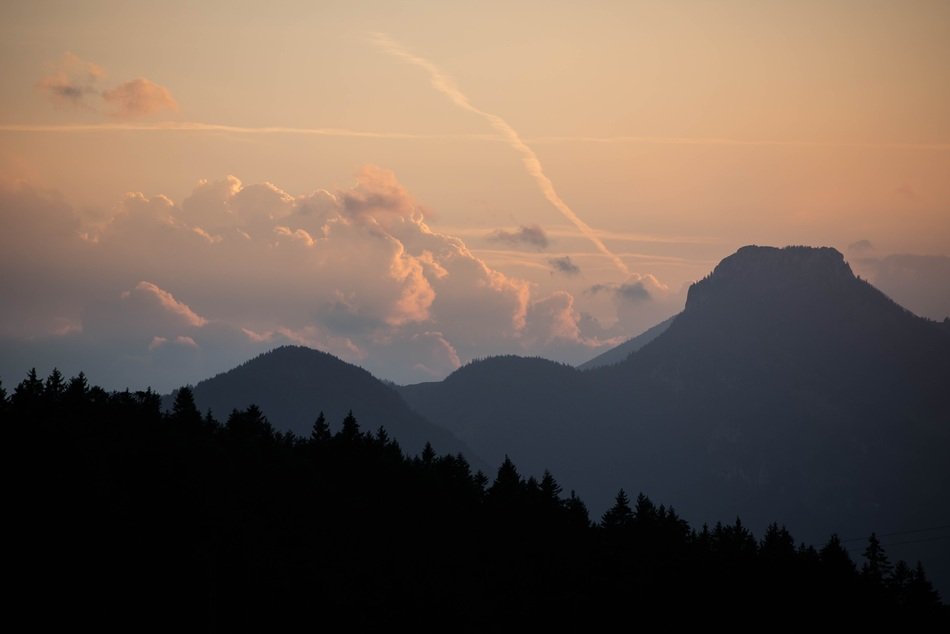clouds over the mountains in tyrol
