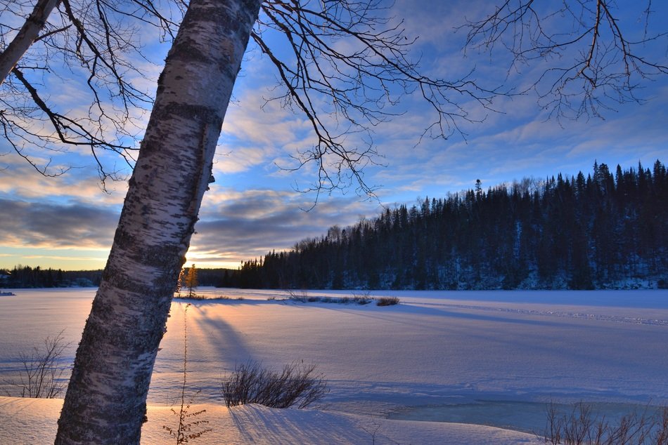 winter on the lake in quebec