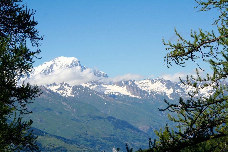 panoramic view of mont blanc in the cloud