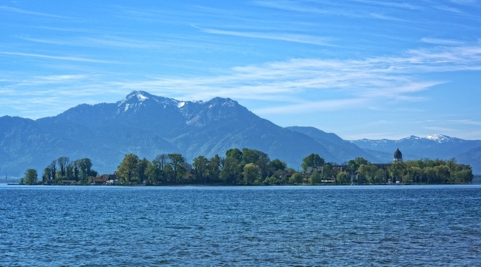 landscape of chiemsee in Bavaria