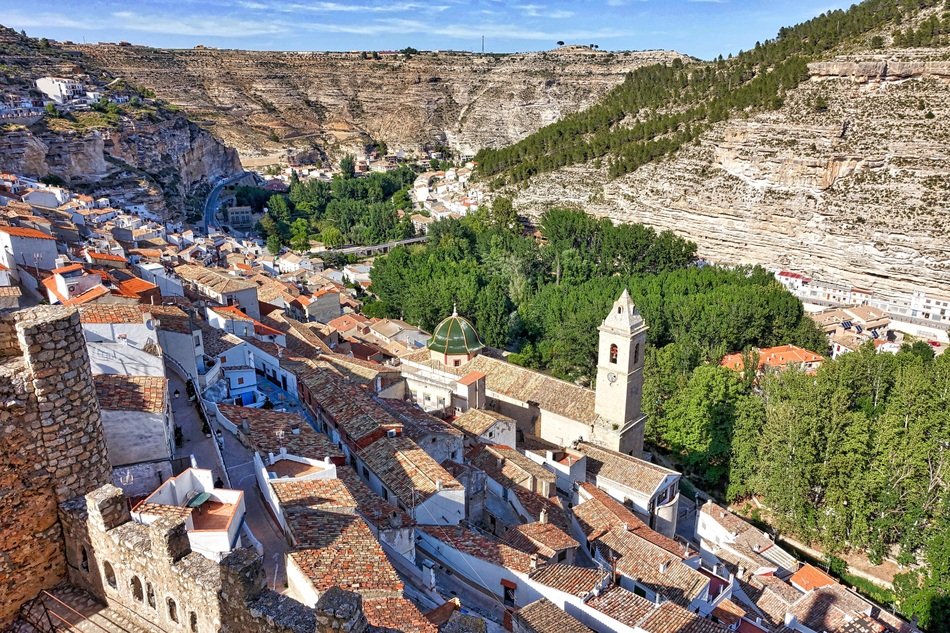 panorama view of the village on the mountainside
