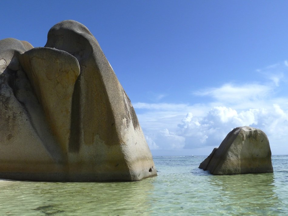 cliffs on the coast of mauritius