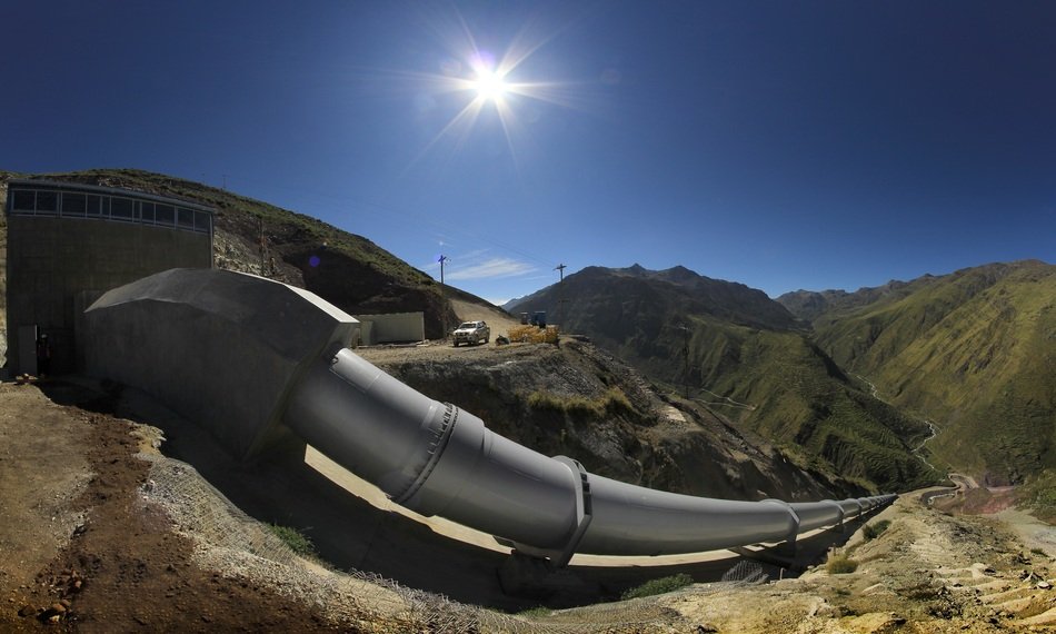 huge pipe among the hills