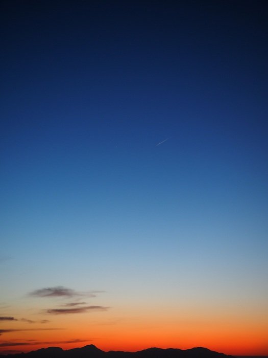 evening sky over the Serra De Tramuntana