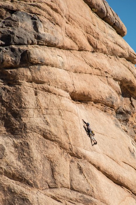 Climber on the rocks