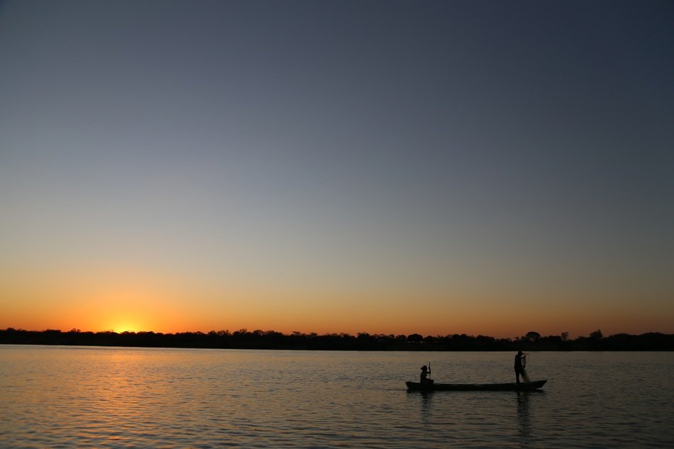 Landscape with the sunset in Brazil