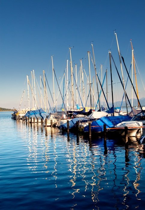 sailing boats in a port in Upper Bavaria