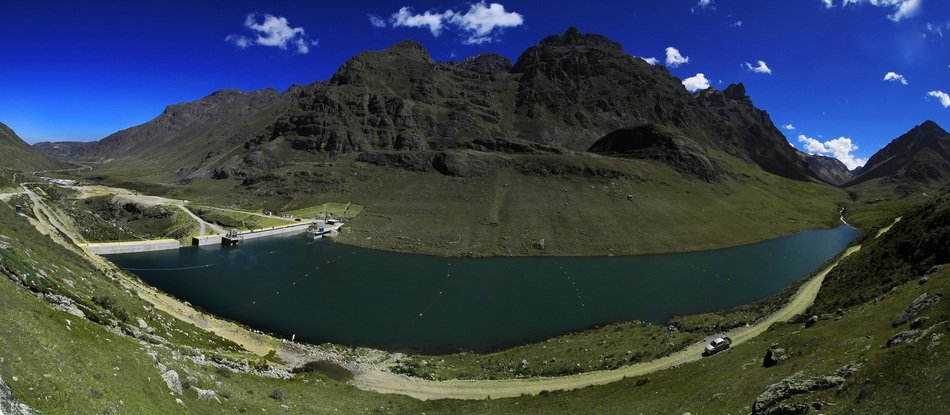 water dam near a mountain in peru