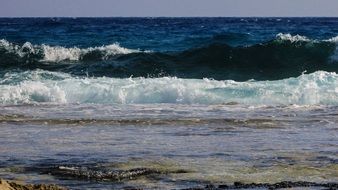 powerful sea waves