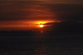 picturesque red Sunset